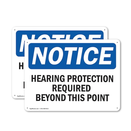 Signmission 7 in Height, 10 in Width, Plastic, Rectangle OS-2PACK-NS-P-710-L-13379